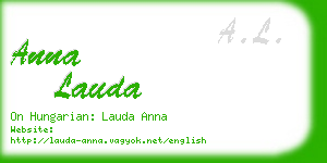 anna lauda business card